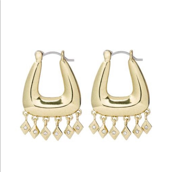 Luv Aj Jewelry - LUV AJ Free People gold kite small hoop earrings